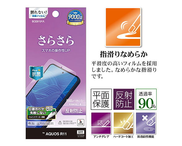 AQUOS R11 専用フィルム さらさら反射防止 2