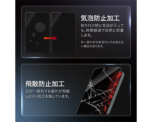 AQUOS R11 SH-51G/SH-M35 ガラスフィルム 「GLASS PREMIUM FILM」スタンダードサイズ 覗き見防止 4