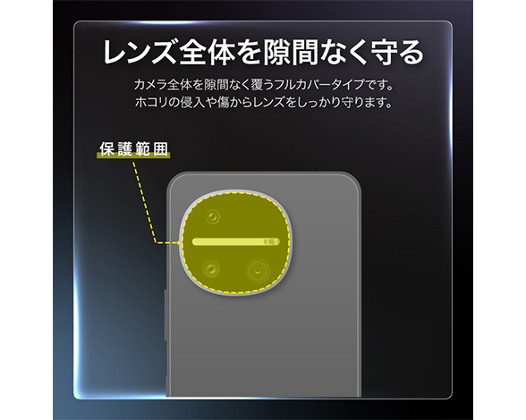 AQUOS R11 SH-51G/SH-M35 レンズ保護ガラスフィルム 「GLASS PREMIUM FILM」 高透過 約95％ 4