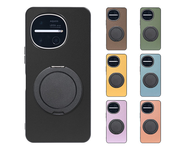 「RING-SHELL Series」AQUOS R11用 リング＆スタンド機能付き 背面型ケース