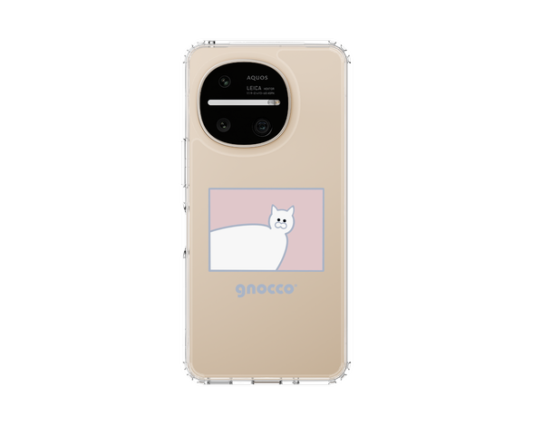 AQUOS R11 gnocco - スクエア - ピンク スリムプロテクションケース