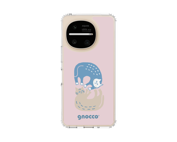 AQUOS R11 gnocco - 遊ぶ猫さんたち スリムプロテクションケース