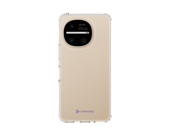 AQUOS R11 caseplayロゴ パープル スリムプロテクションケース