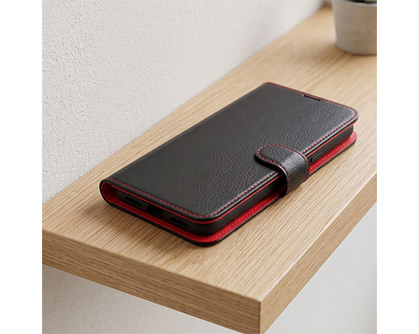 手帳型レザーケースシンプルマグネット 3