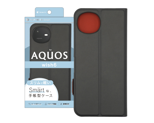 AQUOS wish6 [Smart FlipNote] 薄型スマートフリップノートケース