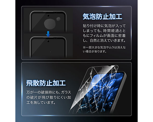AQUOS wish6 ガラスフィルム 「GLASS PREMIUM FILM」スタンダードサイズ ブルーライトカット 4