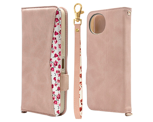 AQUOS wish6 専用ケース 花柄手帳 横型 LPK