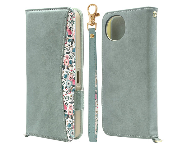 AQUOS wish6 専用ケース 花柄手帳 横型 LBL