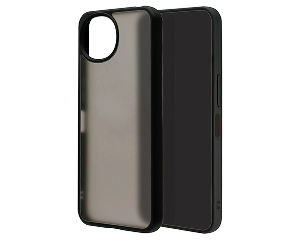 AQUOS wish6 専用ケース ハイブリッドケース BK×FBK