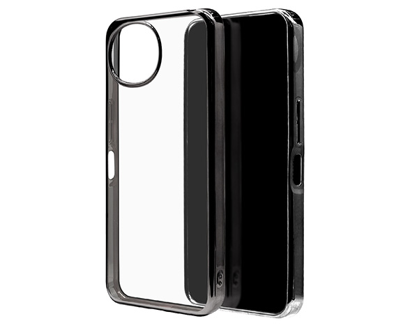 AQUOS wish6 専用ケース ソフトケース TPU メタルフレーム BK