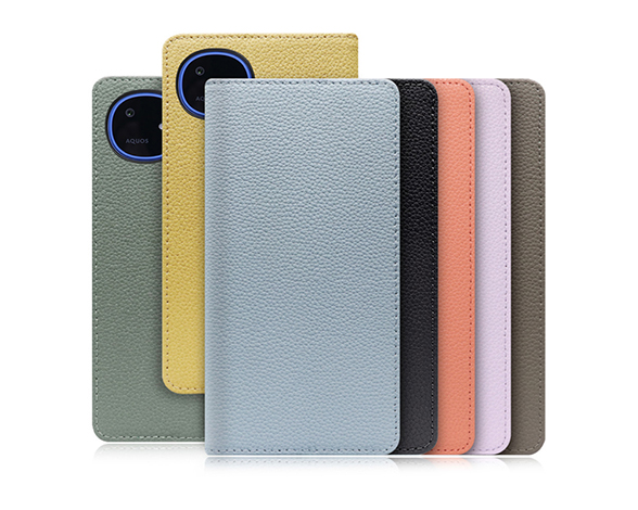 「Book Series」AQUOS wish6用 本革仕様 カードポケットあり 手帳型スマホケース
