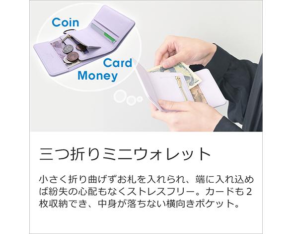 「WALLET-SHELL Series」AQUOS wish6用 ミニ財布付き 厳選本革仕様 スマホショルダー 背面型ケース 2
