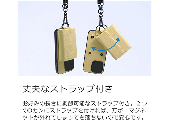 「WALLET-SHELL Series」AQUOS wish6用 ミニ財布付き 厳選本革仕様 スマホショルダー 背面型ケース 5