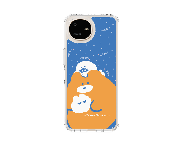 AQUOS wish6 もくもくちゃん ぎゅむー！ スリムプロテクションケース