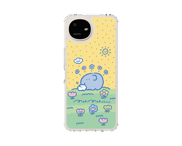 AQUOS wish6 もくもくちゃん なでなで日和 スリムプロテクションケース