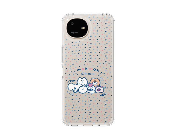 AQUOS wish6 もくもくちゃん みんながそばにおる スリムプロテクションケース