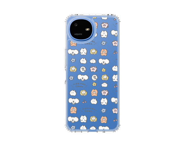 AQUOS wish6 もくもくちゃん 可愛いスタンプ スリムプロテクションケース