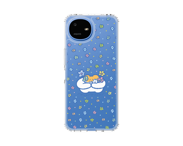 AQUOS wish6 もくもくちゃん だきしめやさん スリムプロテクションケース