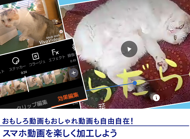 おもしろ動画もおしゃれ動画も自由自在！ スマホ動画を楽しく加工しよう