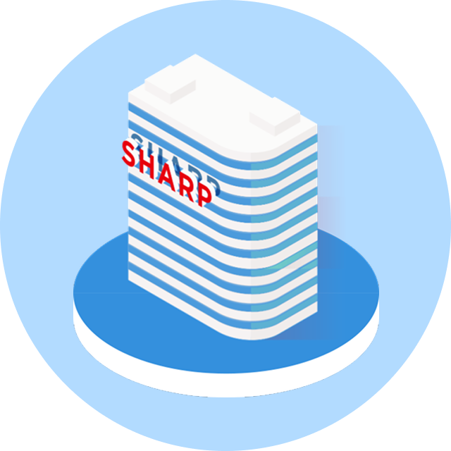 シャープのビルのアイコン