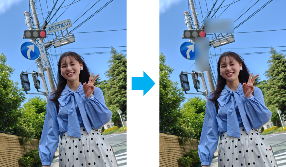 プライバシーセーフで文字情報をマスク